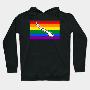 Galiano Island BC - Rainbow Pride Flag - LGBTQ Colours - Galiano Island Hoodie